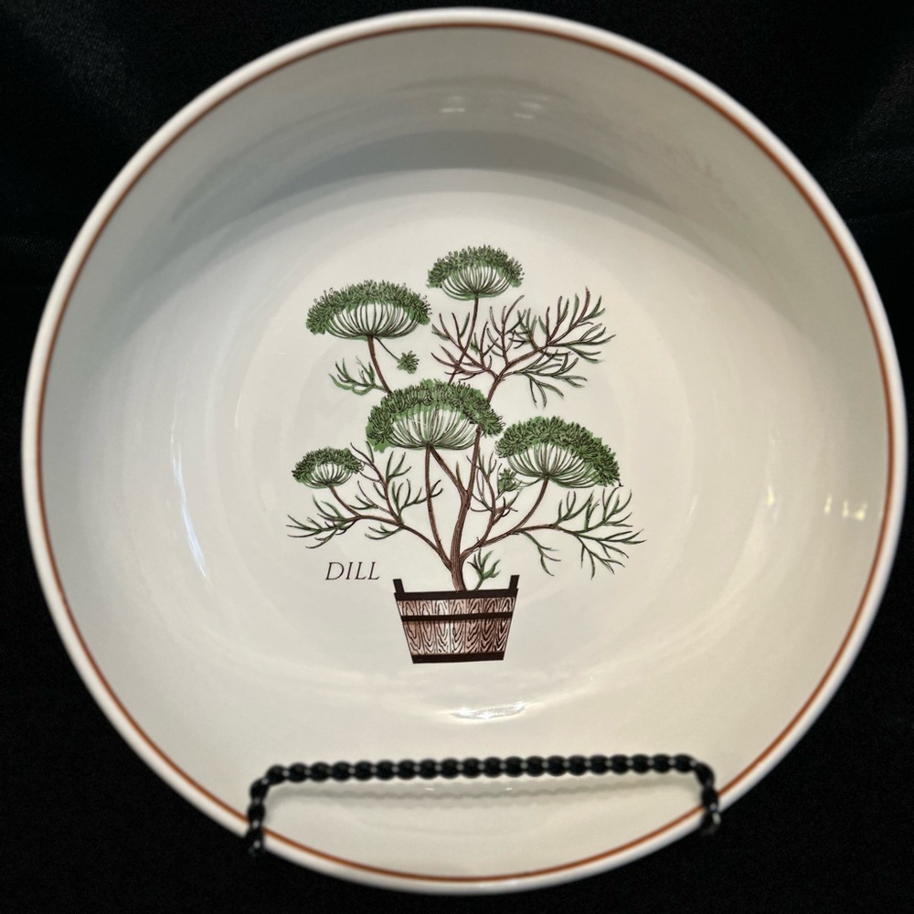 Nelson Lebo Herb Dill Large salad bowl Vintage MCM measuring 10”